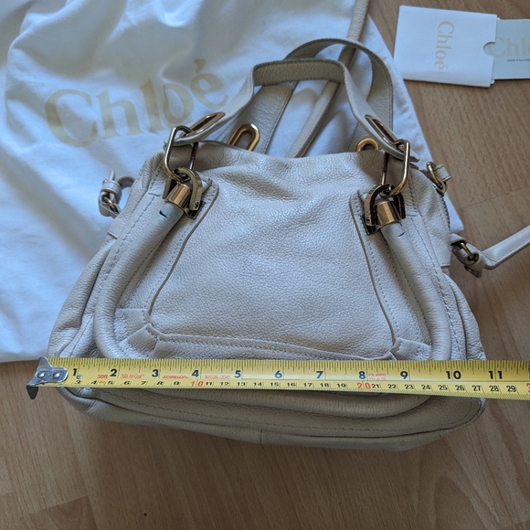 CHLOE Paraty Leather Handle Bag 2 Way Ivory *Authentic* - Picture 4 of 12
